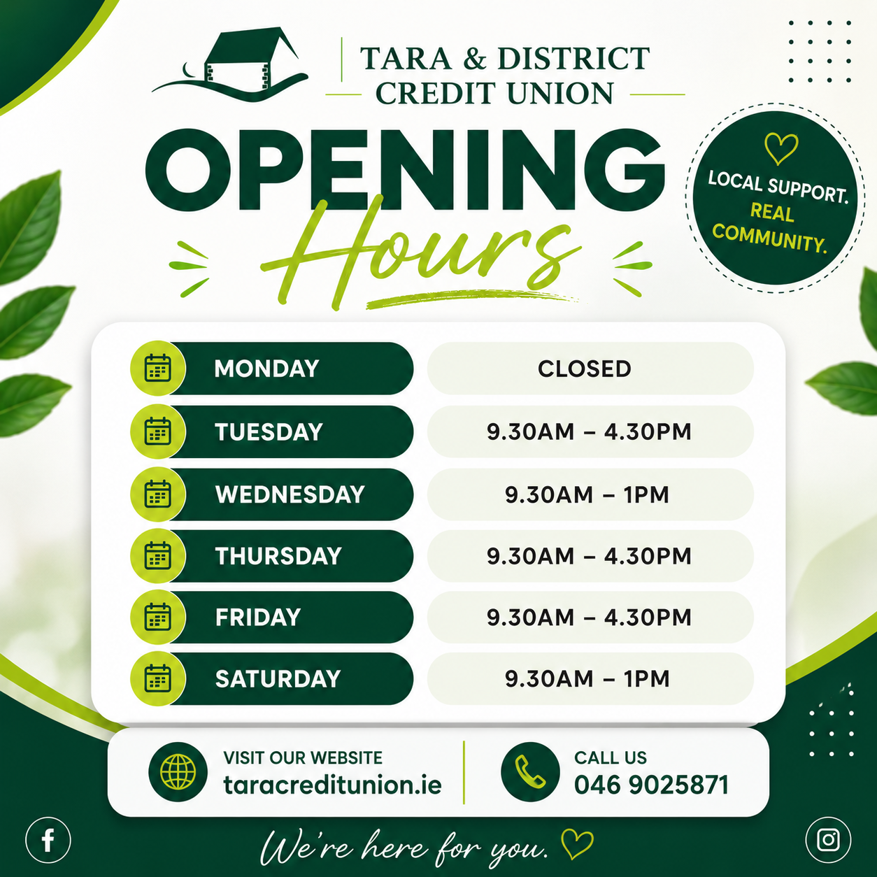 Opening hours