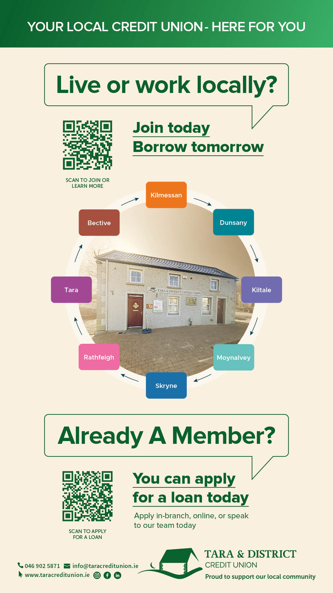 Proud to support local people and strengthen our community